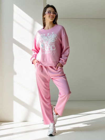 Royalfashion Ženski viskozni komplet s tiskom