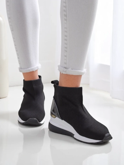 Royalfashion Ženski slip-on wedge čevlji z rhinestones Viseq
