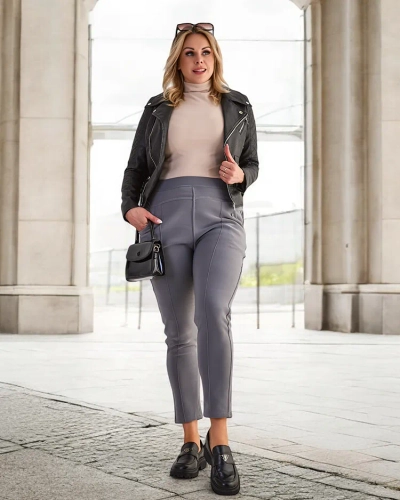 Royalfashion Otopljene ženske hlače tregings PLUS SIZE