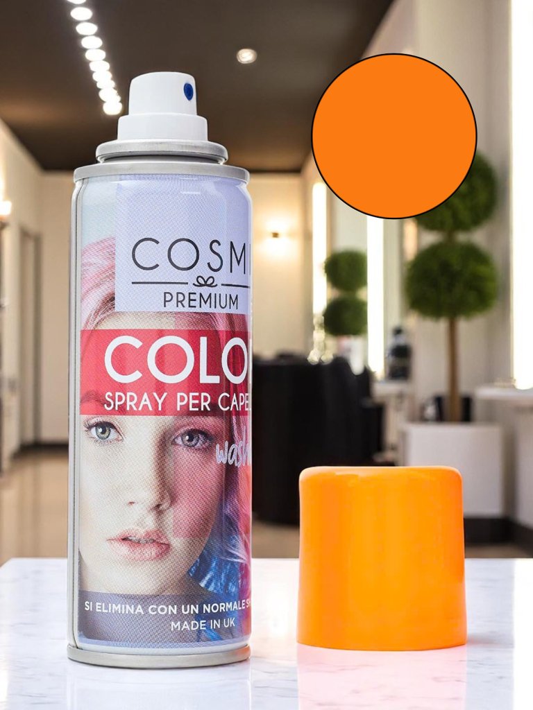 Barvni lak za lase Spray Oranžen