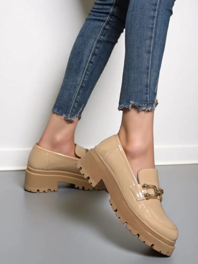 Royalfashion Ženske lakirane usnjene loaferice Arieda