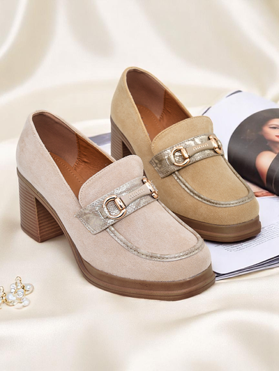 Royalfashion ženski loaferji z blok peto Apareus