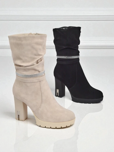 Mat ženski gležnarji s peto Ashen Bloom