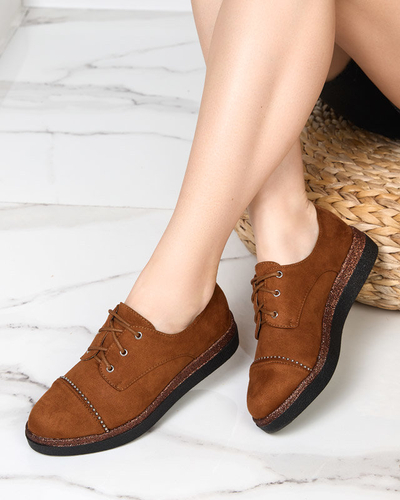 Royalfashion Damskie camelowe półbuty Rilly