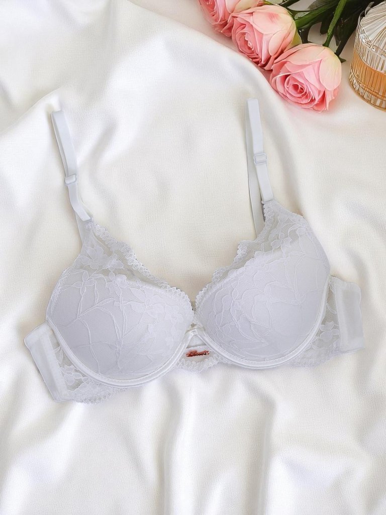 Royalfashion Ženski podložen modrček s čipko Luna Push-Up