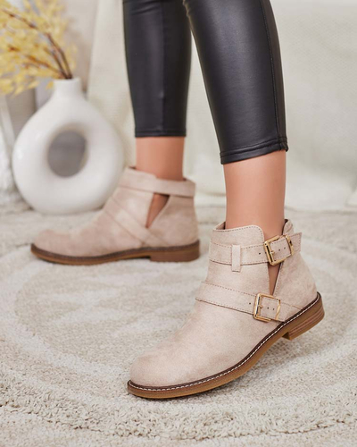 Royalfashion Ženski škornji Geronsa z izrezom