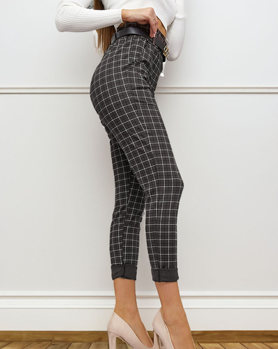 Royalfashion Ženske kariraste hlače