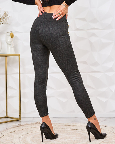 Royalfashion Ženske izolirane kariraste hlače