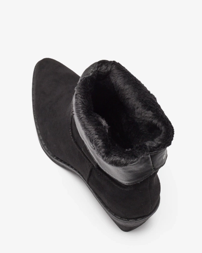 Royalfashion Črni izolirani ženski kavbojski škornji Bronco