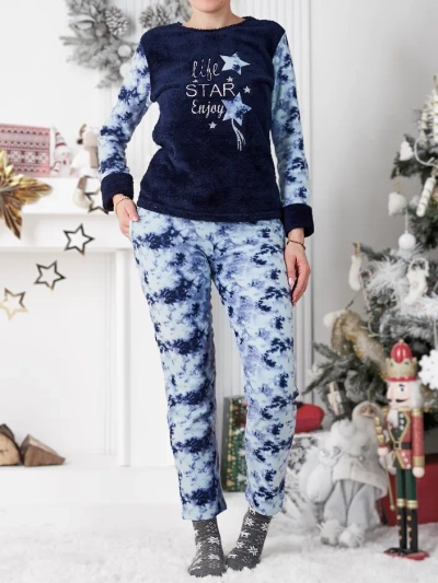Royalfashion Ženske pižame a'la Fleece Life Star Uživajte