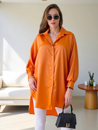 Royalfashion Dolga oversized srajca za ženske