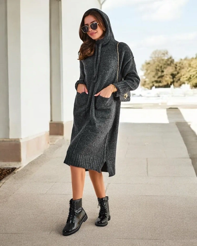 Royalfashion Dugi džemper haljina za žene