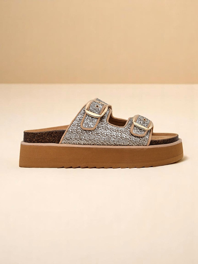 Royalfashion Ženski natikači s platformo Nora Woven