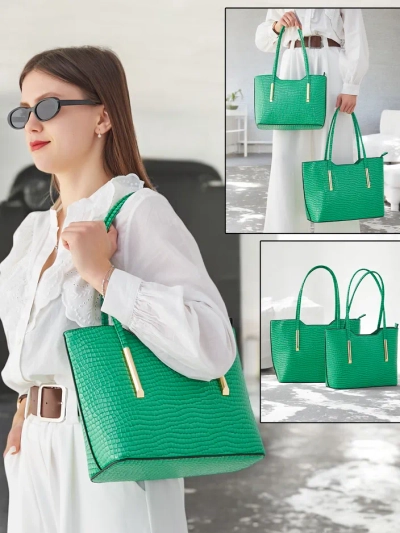 Royalfashion Dvojna torbica iz patenta za ženske z embosiranjem