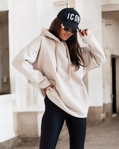 Royalfashion Ženska oversize jopa s kapuco