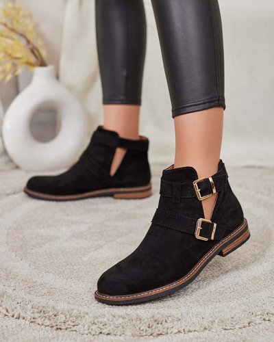 Royalfashion Ženski škornji Geronsa z izrezom