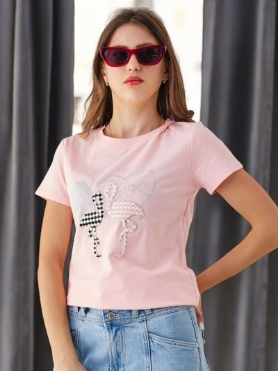 Royalfashion Ženska bombažna majica Flaming Love
