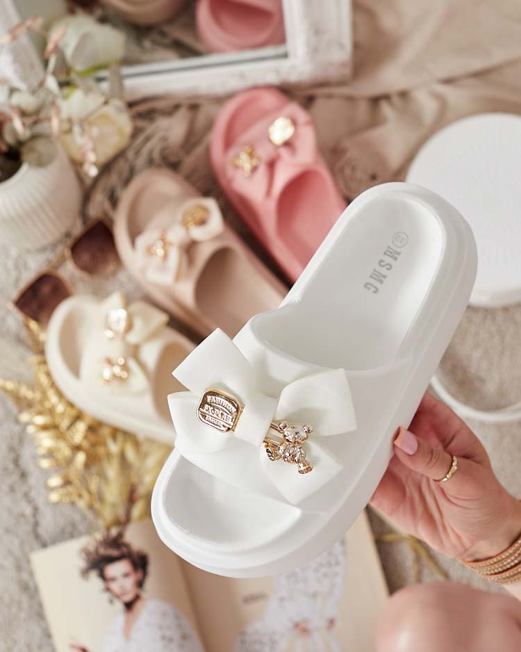 Royalfashion Ženske gumijaste japonke z okrasnim lokom Apis