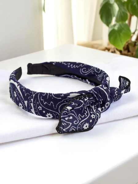 Royalfashion Naglavni trak z vzorcem in pentljo Mila