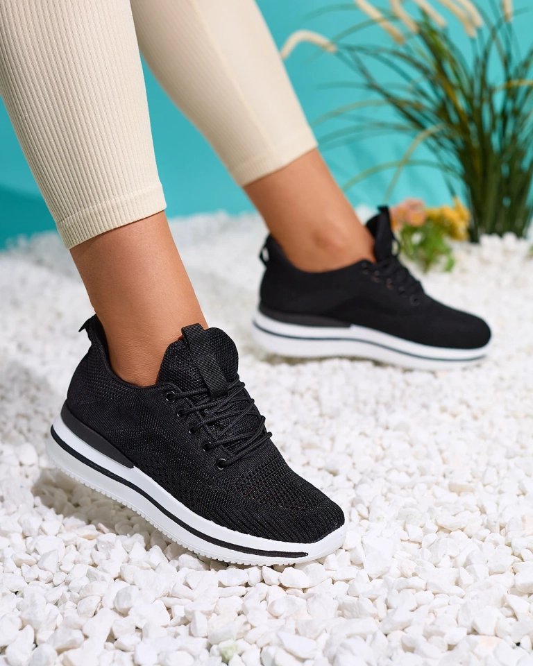 Royalfashion Czarne sportowe buty damskie Losoyta