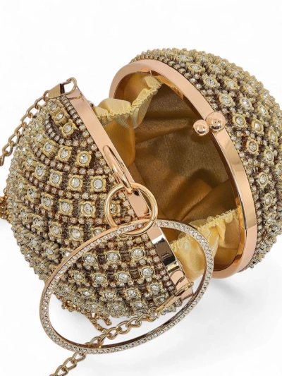 Royalfashion Ženska torbica krogla s cirkoni Velora Bloom