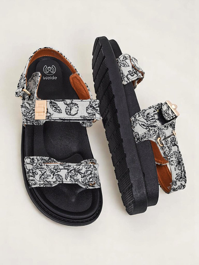 Royalfashion Ženski sandali z Aloe tiskom
