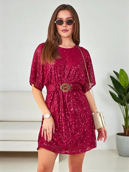 Royalfashion Ženska haljina s šljokicama