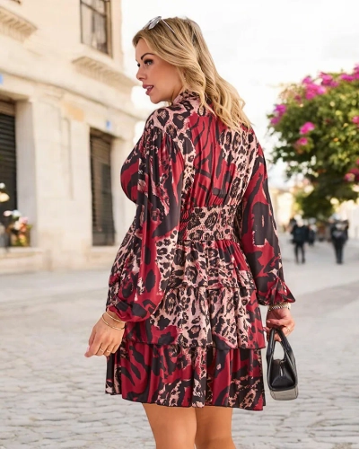 Royalfashion Dizajn ženske haljine do koljena s printom