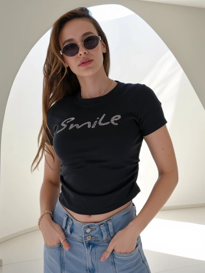 Royalfashion Ženska bombažna bluzica z napisom