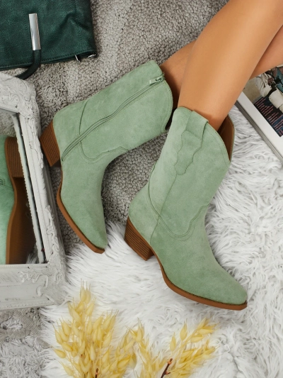 Ženski kavbojski škornji eko semiš SpireHush