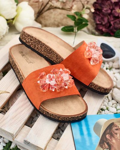 Royalfashion Ženske japonke Villo s kamenčki
