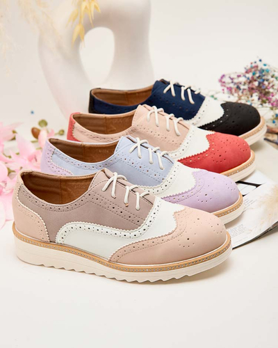 Royalfashion Ženski polpravi čevlji z vezalkami Novlas