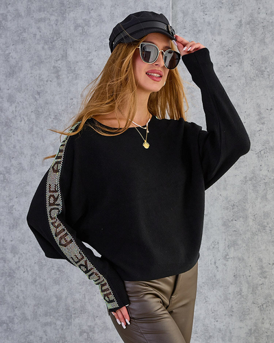 Royalfashion Tanek ženski pulover s cirkoni