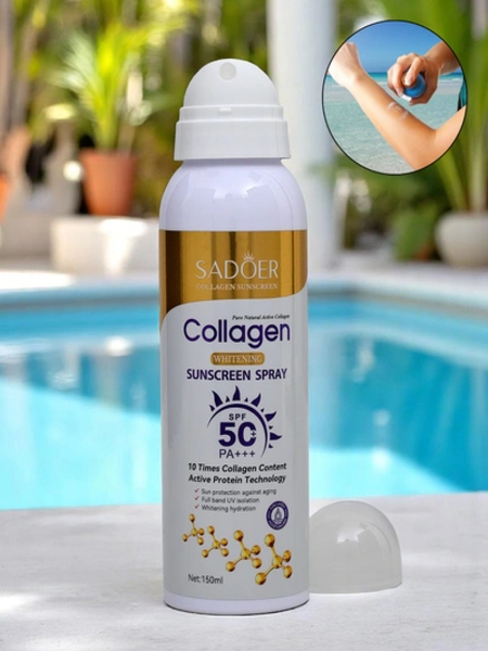 Sadoer Sončni Sprej za Zaščito SPF 50 s Kolagenom