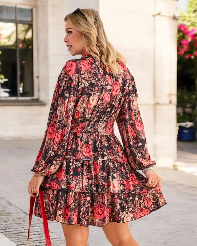 Royalfashion Ženska haljina do koljena s uzorkom