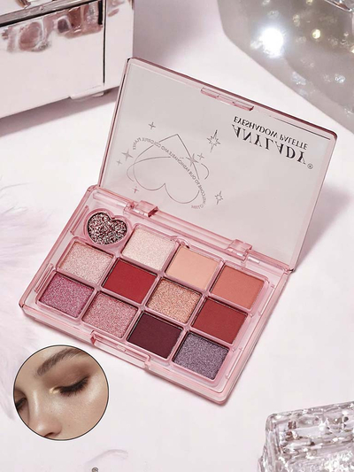 Paleta 12 senčil za oči Ruby Glamour