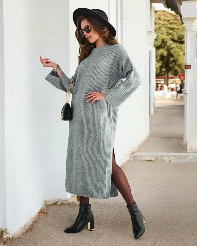 Royalfashion Duga haljina s kapuljačom za žene