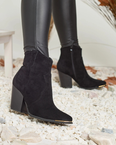 Royalfashion Črni izolirani ženski škornji Diva Charms