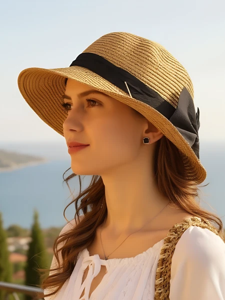 Royalfashion Ženski slamnik Belle Ribbon