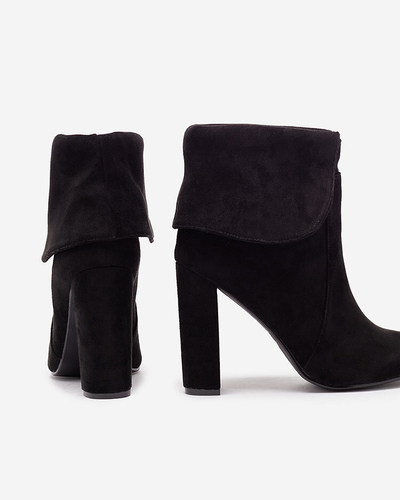 Royalfashion Črni ženski škornji Reirasa stiletto