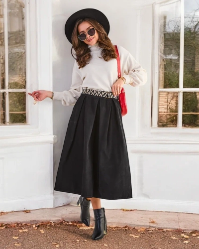 Royalfashion Ženska midi krila a'la pletenina