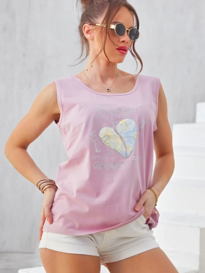 Royalfashion bomba majica iz bombaža za ženske s srčkom