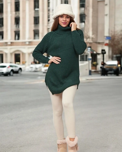 Royalfashion Daljši ženski pulover z rolojem