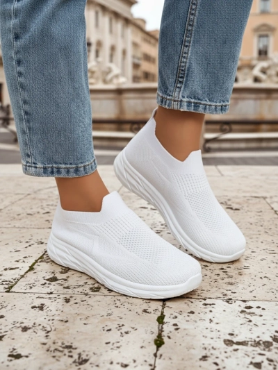 Royalfashion Ženske sportske tenisice na navlačenje Whites
