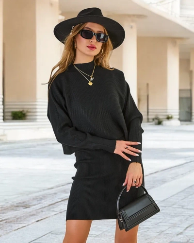 Royalfashion Ženski komplet s puloverjem in obleko