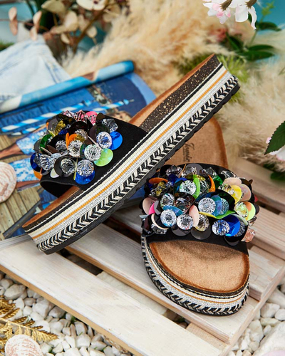 Royalfashion Ženske japonke Loassa s kamenčki