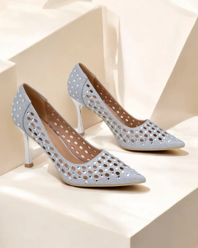 Royalfashion Ženski perforirani stiletto paščki Ecatte