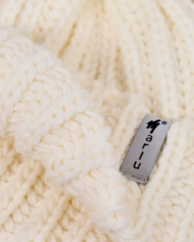 Kraljevska moda Ženska pletena kapa s pom-ponom