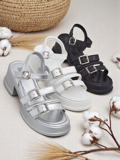 Royalfashion Ženski sandali z nizko blok peto Otteze