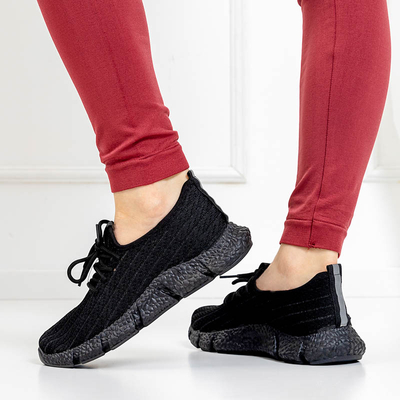 Royalfashion Czarne damskie sportowe buty Noliko